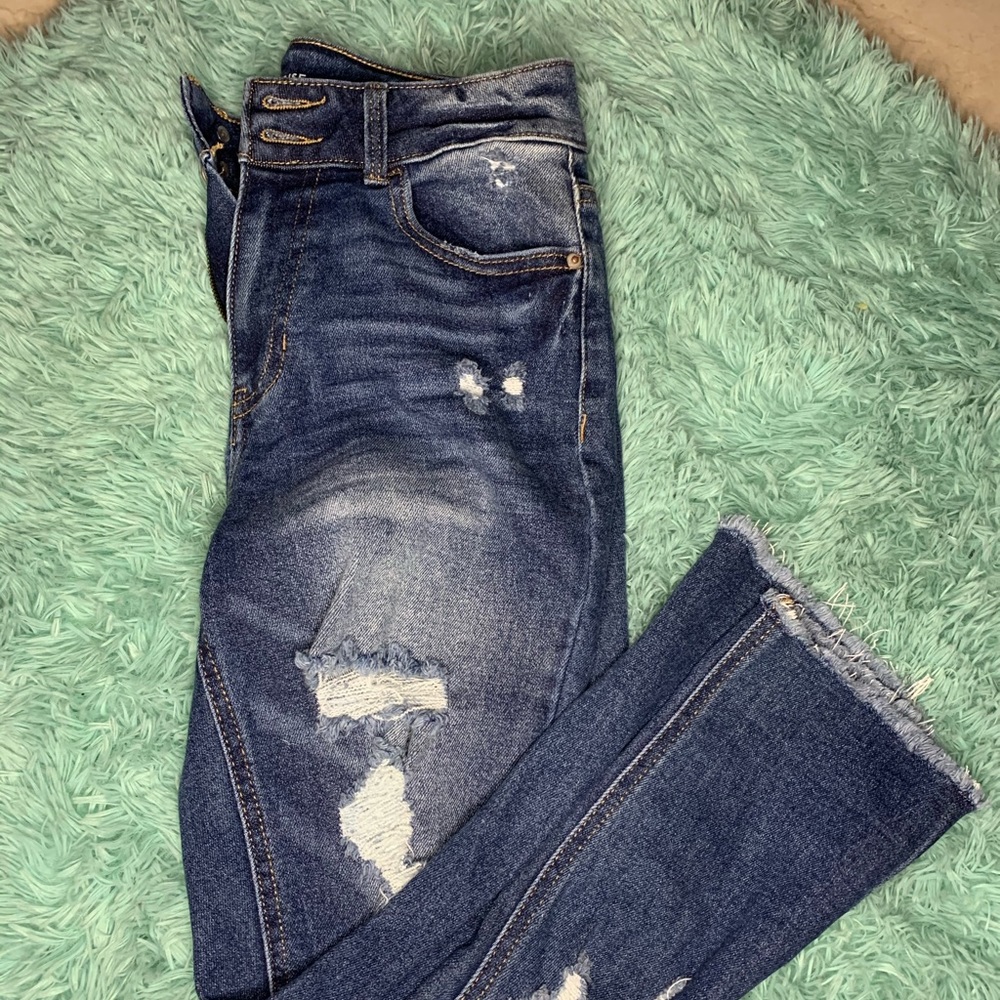 Dark blue jeans